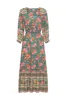 Amberley Prairie Midi Dress in Emerald - Pre-loved sold by Arnhem