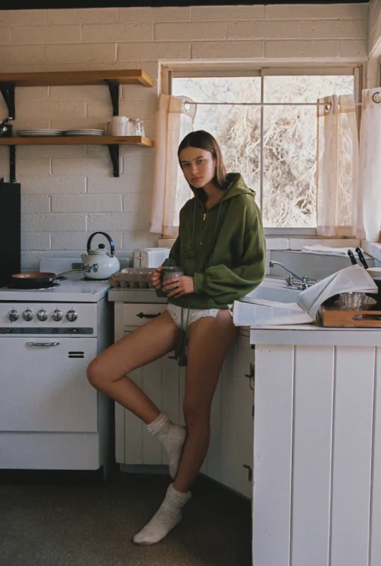 Maya Sweater in Olive sold by Arnhem