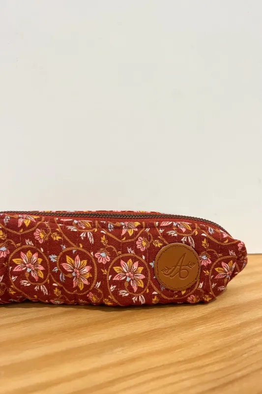 Dylan Revive Small Pencil Bag in Rust Floral sold by Arnhem