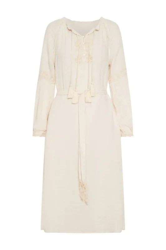 Daphne Shift Dress in Oat - Pre-loved sold by Arnhem