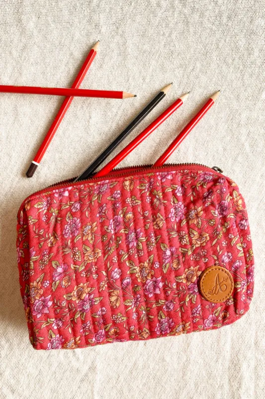 Jasmine Revive Large Pencil Case in Campari sold by Arnhem