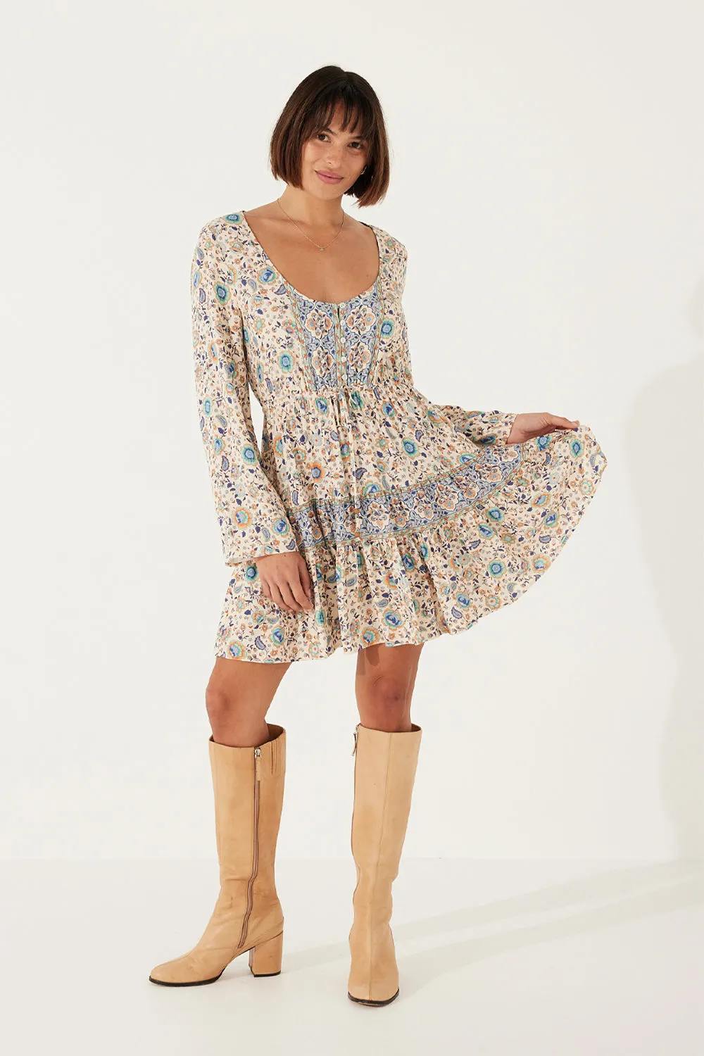 Gabriel Mini Dress in Sand sold by Arnhem