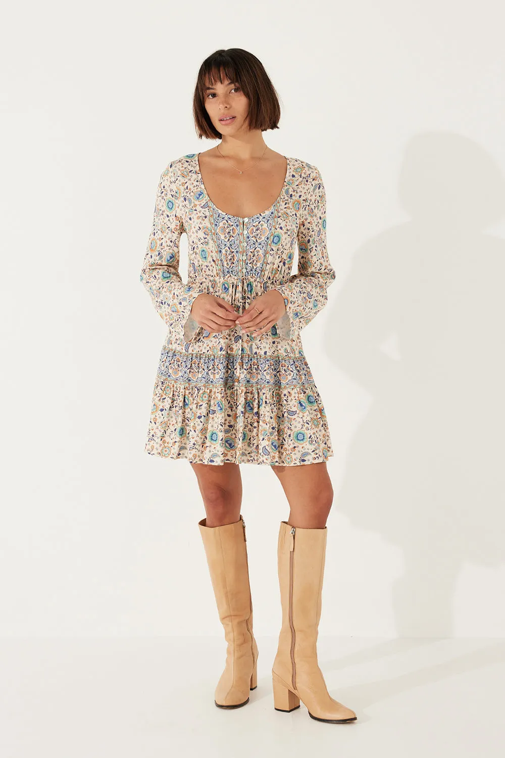 Gabriel Mini Dress in Sand sold by Arnhem product image thumbnail 5