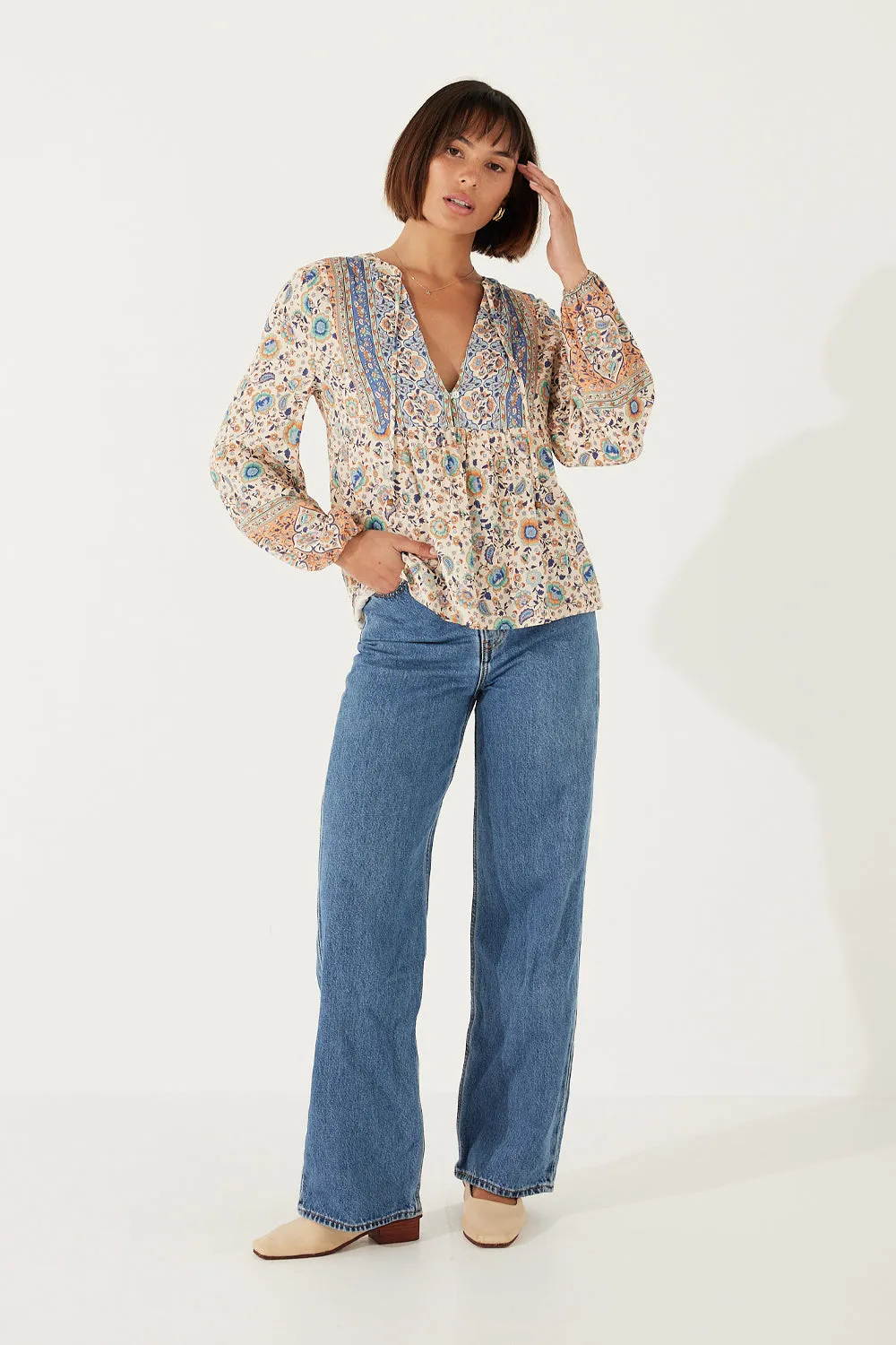 Gabriel Blouse in Sand sold by Arnhem product image thumbnail 5