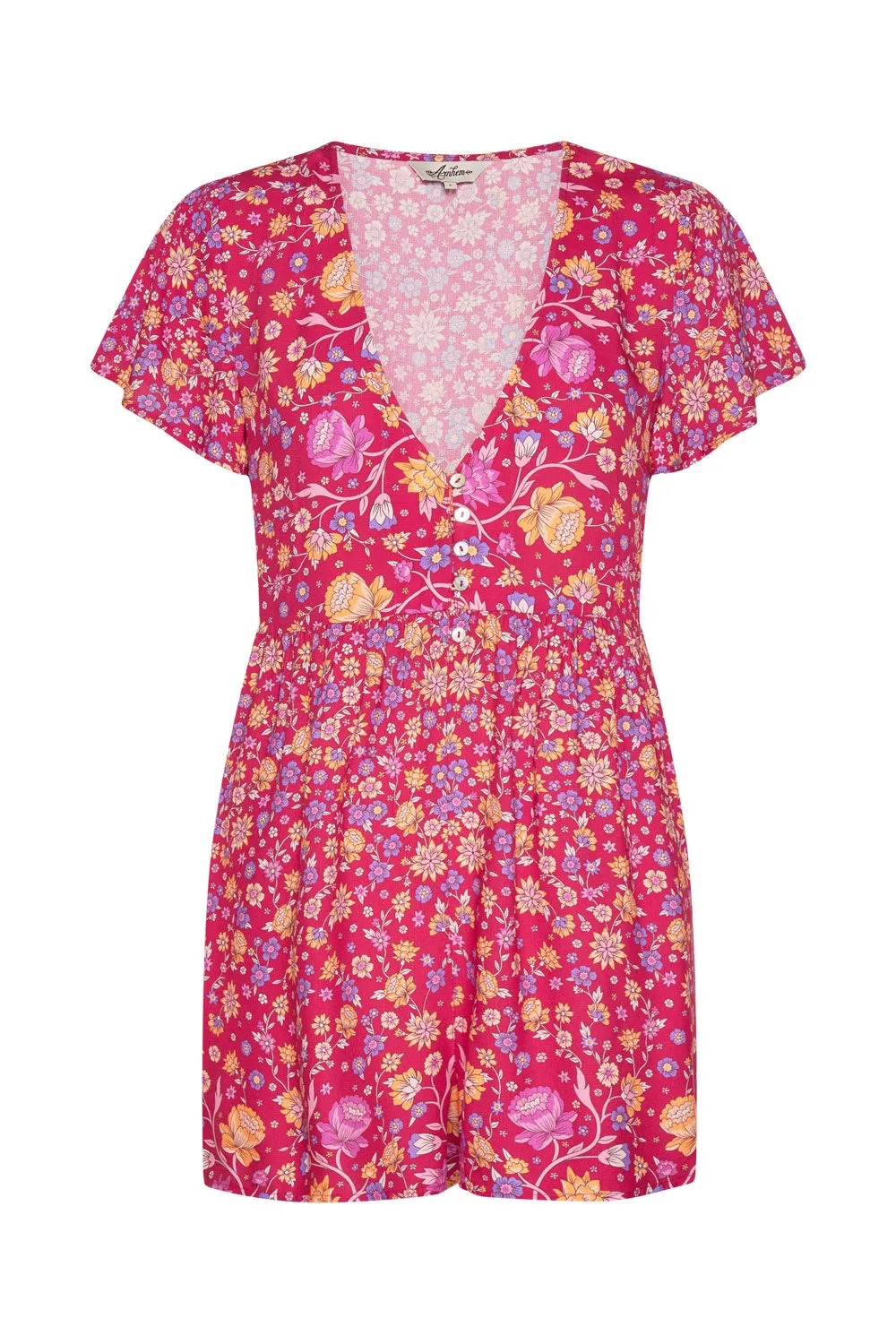 Mai Playsuit in Raspberry - Pre-loved sold by Arnhem