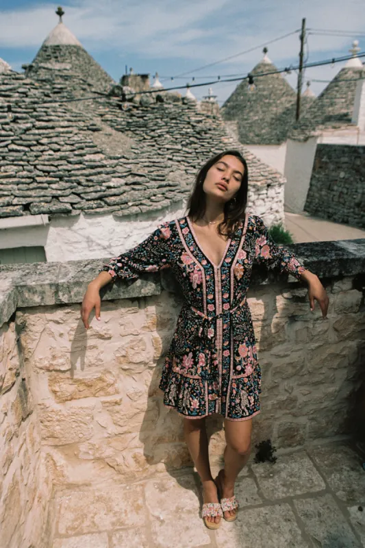Empress Mini Dress in Onyx sold by Arnhem