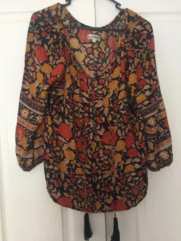 Spanish Rose Tunic in Noire - Pre-loved sold by Arnhem