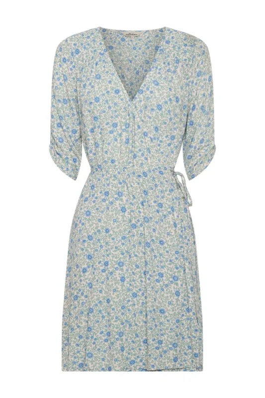 Liberty Wrap Dress in Indigo - Pre-loved sold by Arnhem