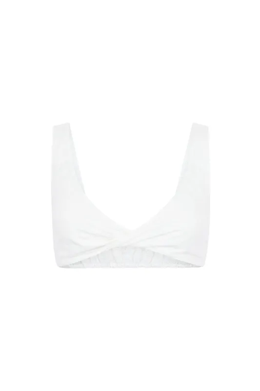 Eden Twist Crop in Cloud - Pre-loved sold by Arnhem