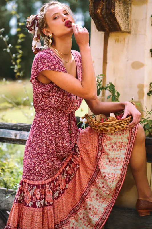 Fleetwood Sundress in Pomegranate - Pre-loved sold by Arnhem