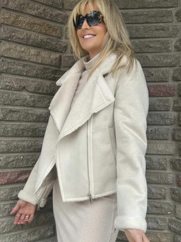 Faux Suede Sherpa Jacket | JK624 sold by Artizan