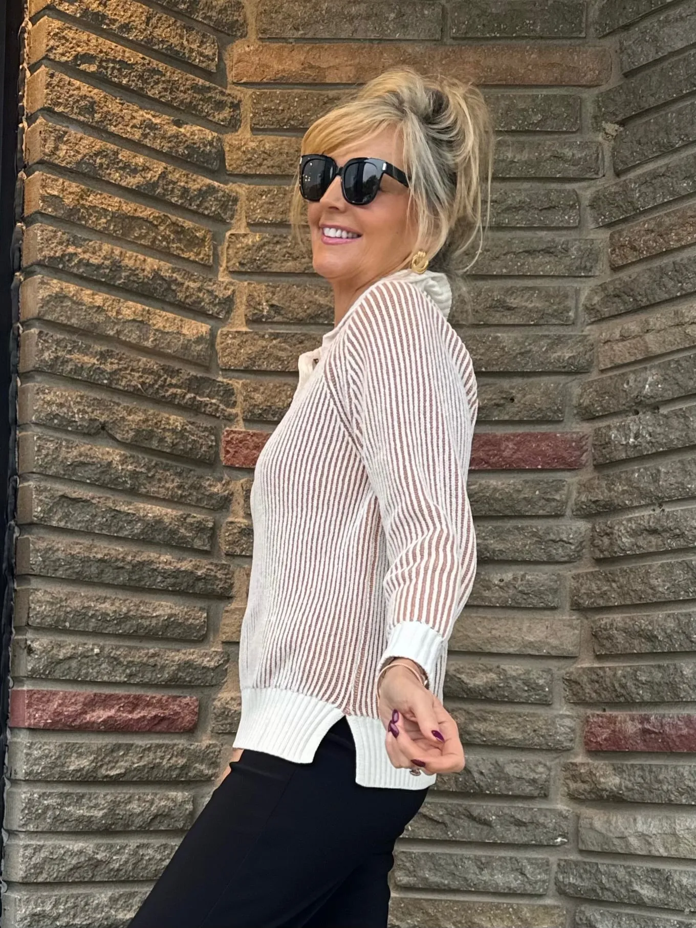 Quiet Luxury Button Up Sweater | T676 sold by Artizan product image thumbnail 3