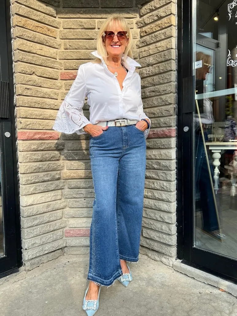 Sparkle Wide Leg Jean | JN621 sold by Artizan