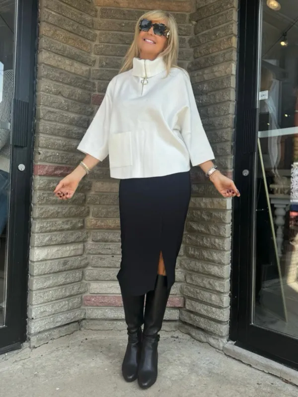 Sympli Midi Skirt With Pockets | SK609 sold by Artizan
