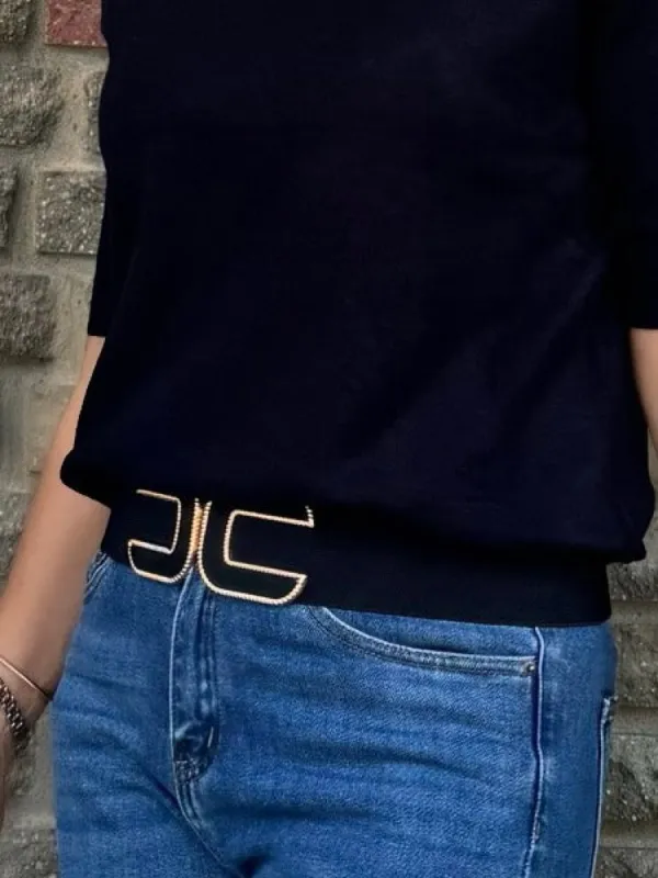 Fashionable Belt With Gold Detail | BLT112 sold by Artizan