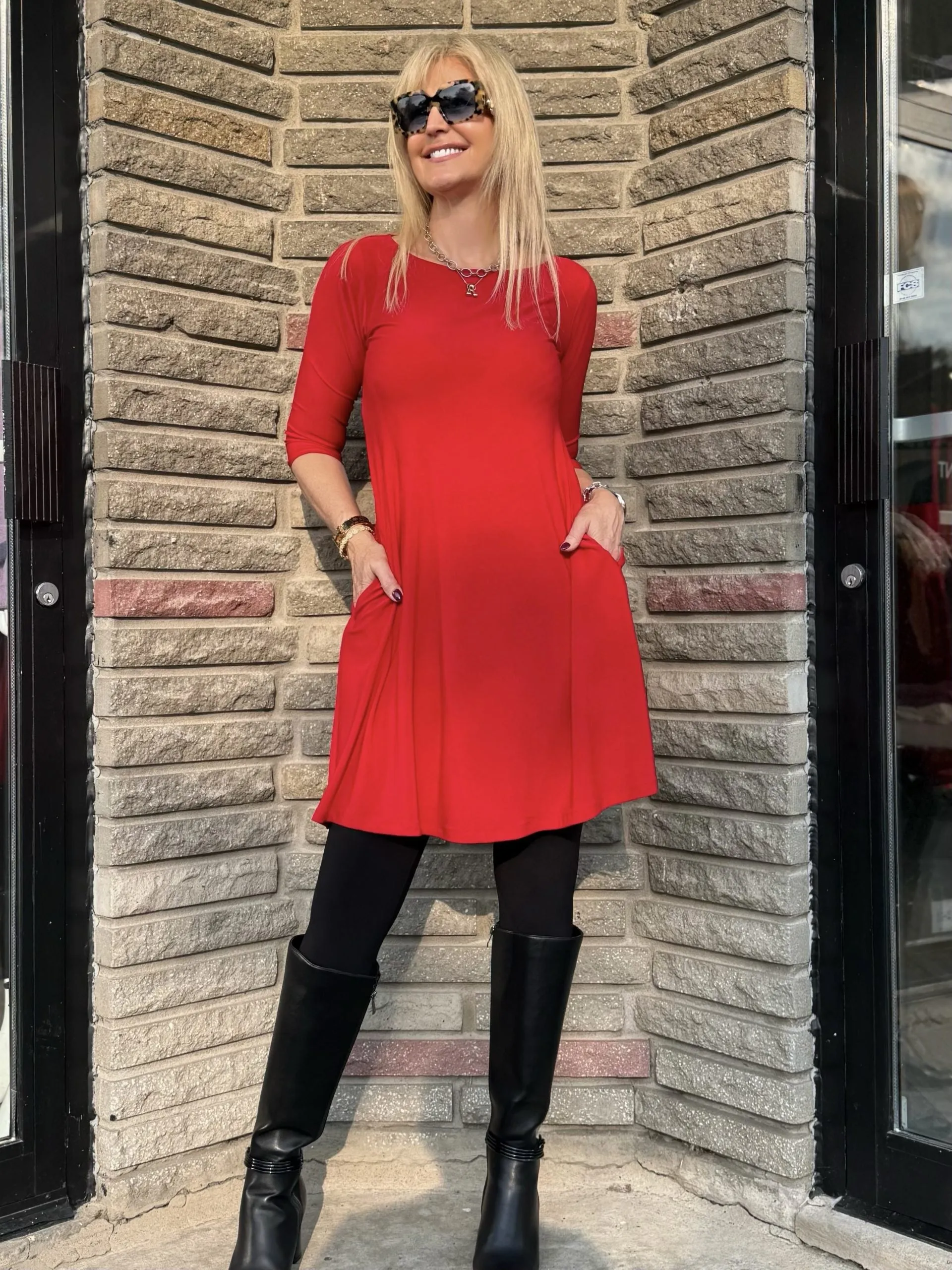 Sympli Crew Neck Dress With Pockets | D662 sold by Artizan product image thumbnail 4