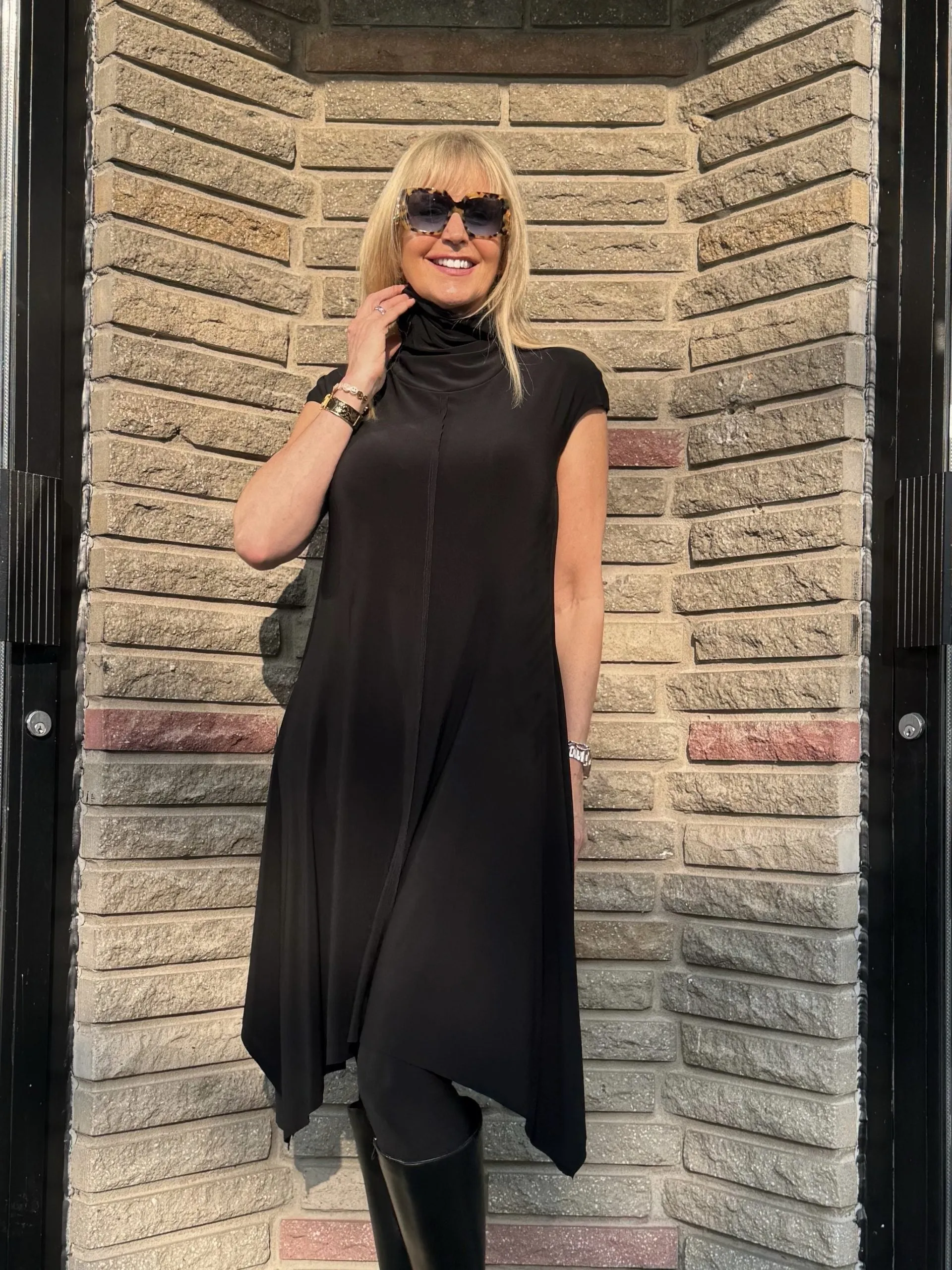 Sympli Mock Neck Dress | D661 sold by Artizan