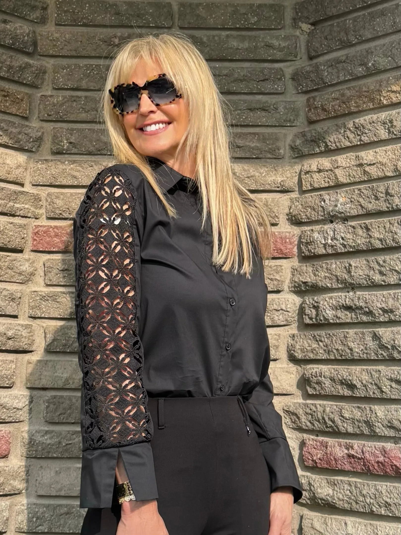 Euro Vibes Cut Out Design Sleeves Blouse | T661 sold by Artizan product image thumbnail 2