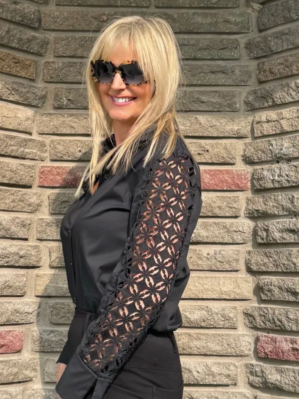 Euro Vibes Cut Out Design Sleeves Blouse | T661 sold by Artizan