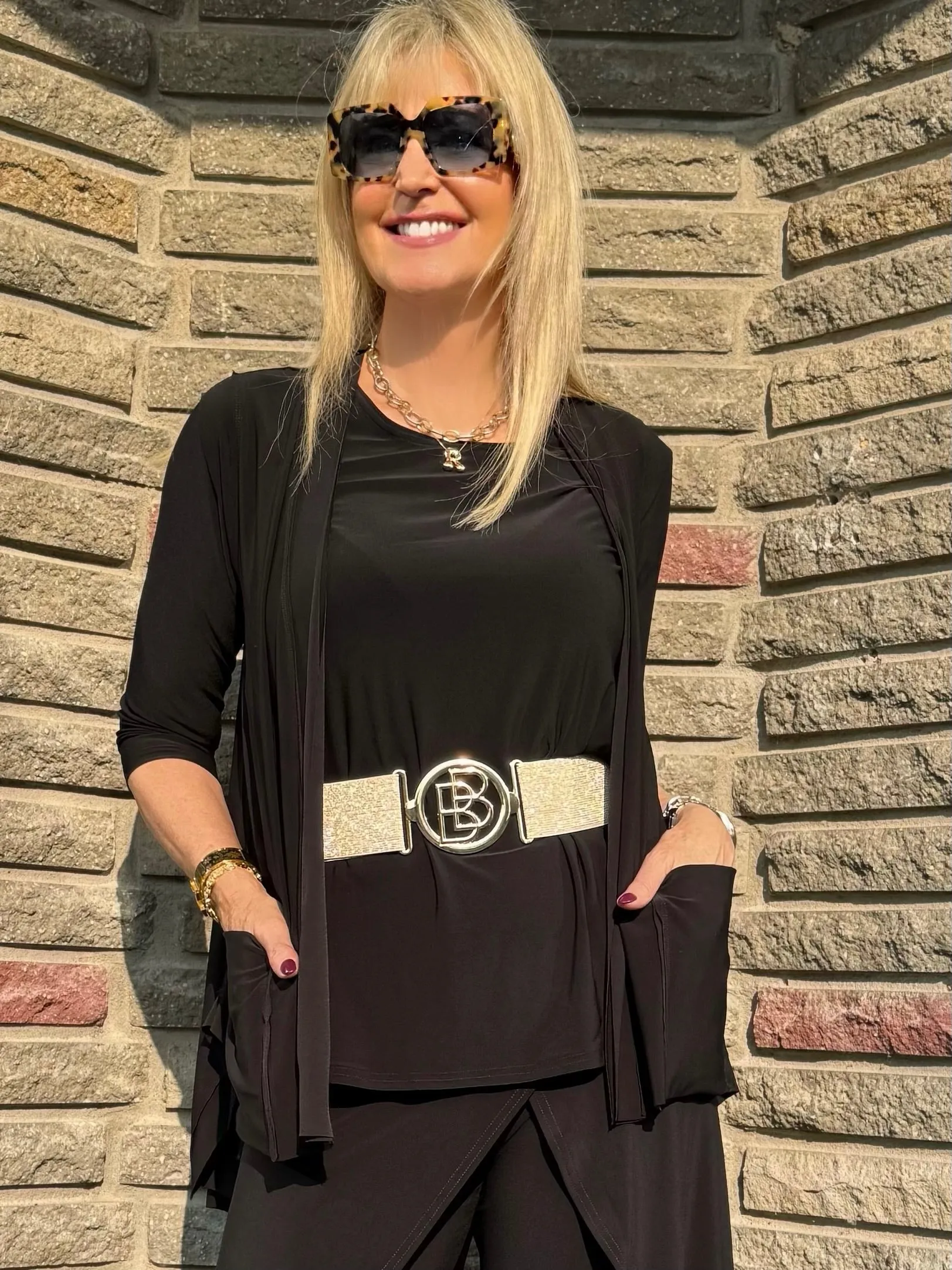 Sympli Asymmetric Vest With Pockets | V603 sold by Artizan