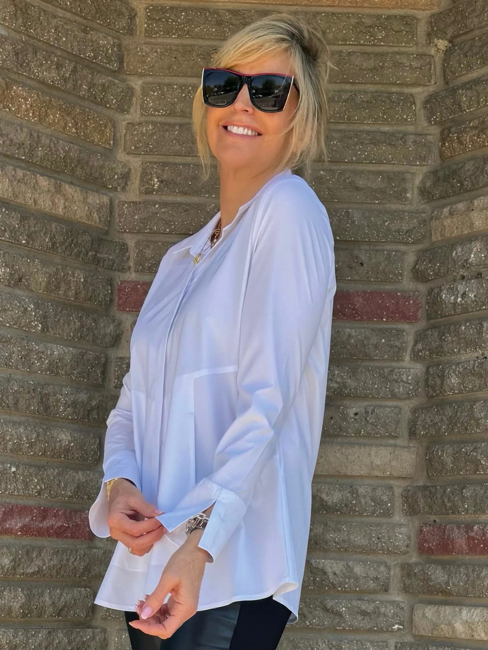 Flattering A-Line White Shirt | R694 sold by Artizan product image thumbnail 2