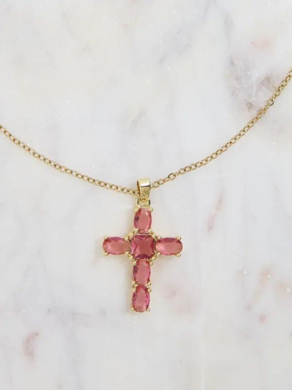 Chloe Cross Necklace | BE162 sold by Artizan
