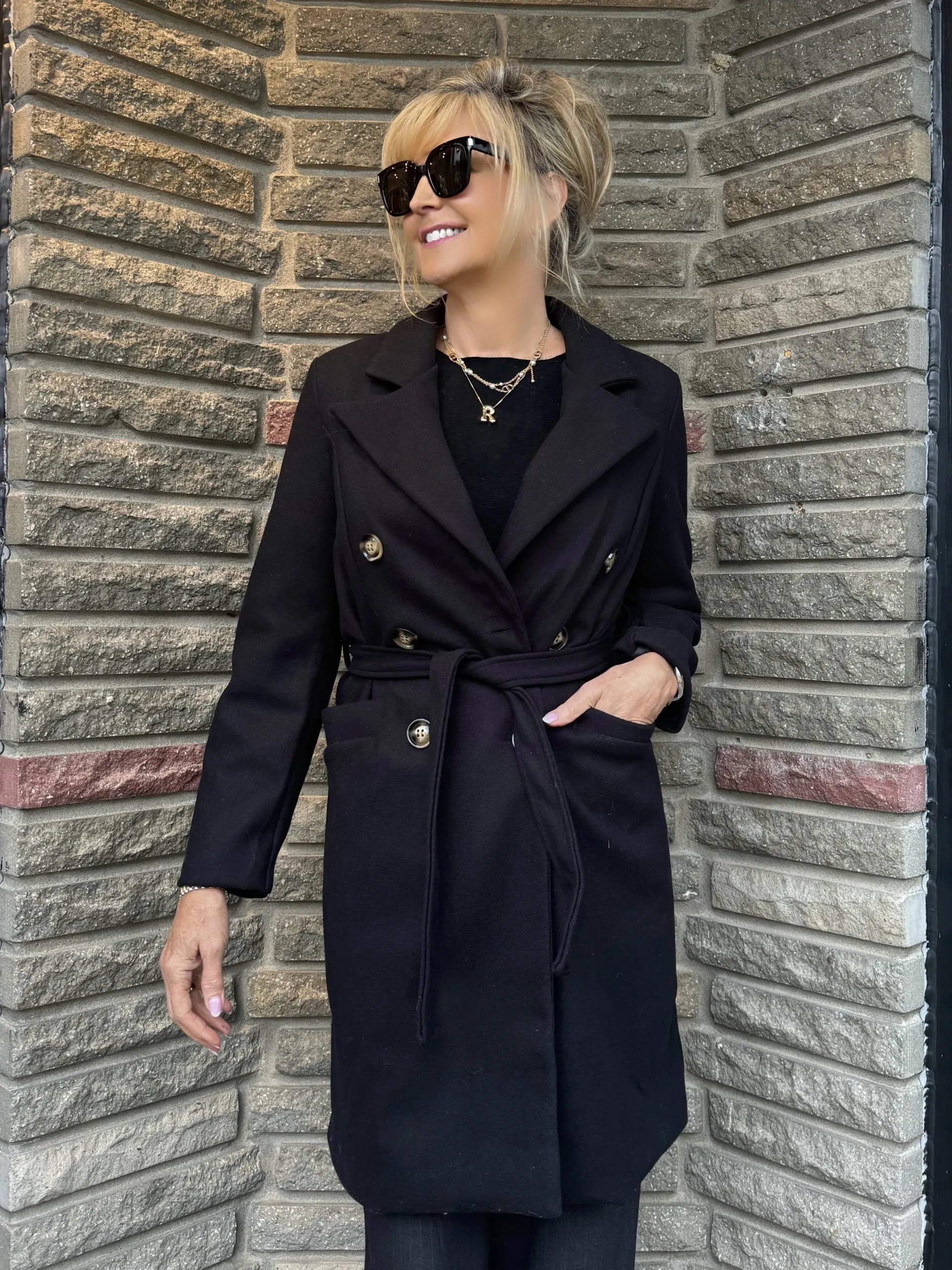 Classic Trench Style Pea Coat | JK603 sold by Artizan product image thumbnail 2