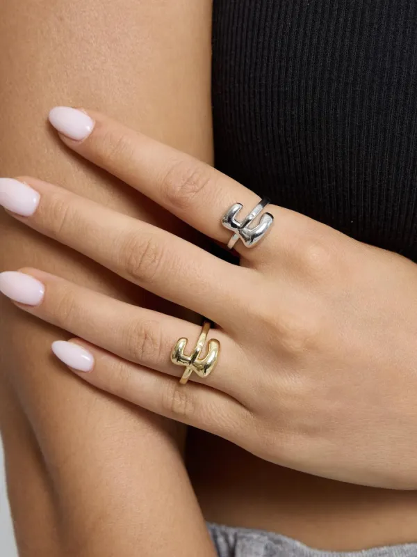 Bubble Initial Ring | BE156 sold by Artizan