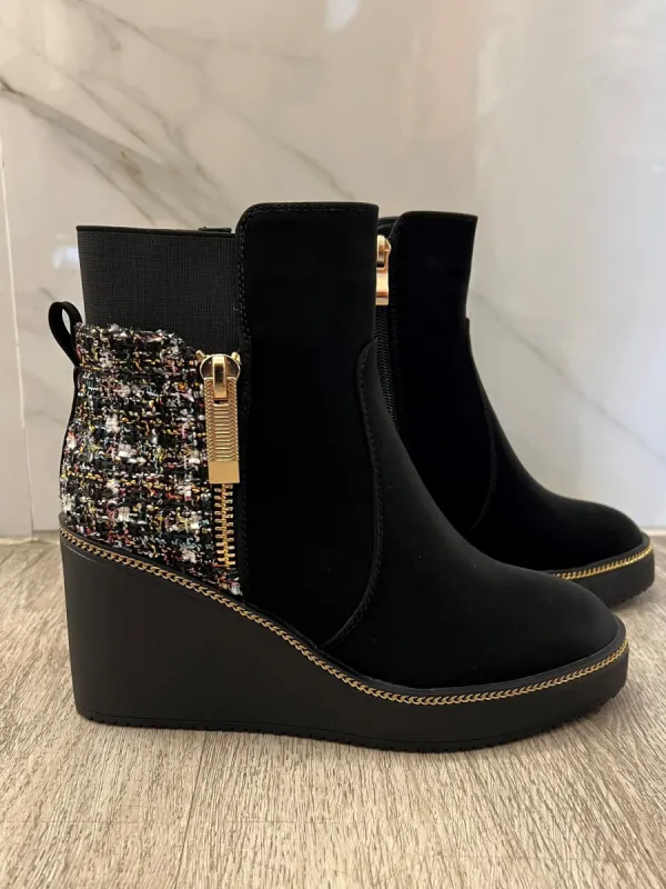 Quiet Luxury Wedge Booties | BT23 sold by Artizan