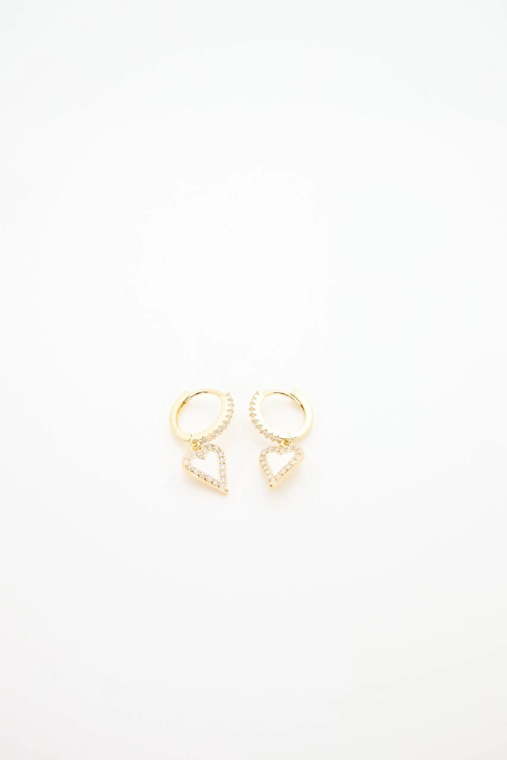 Bling Heart Hoop Earrings | BE152 sold by Artizan product image thumbnail 2