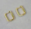 Square Pave Hoop Earring | BE133 sold by Artizan