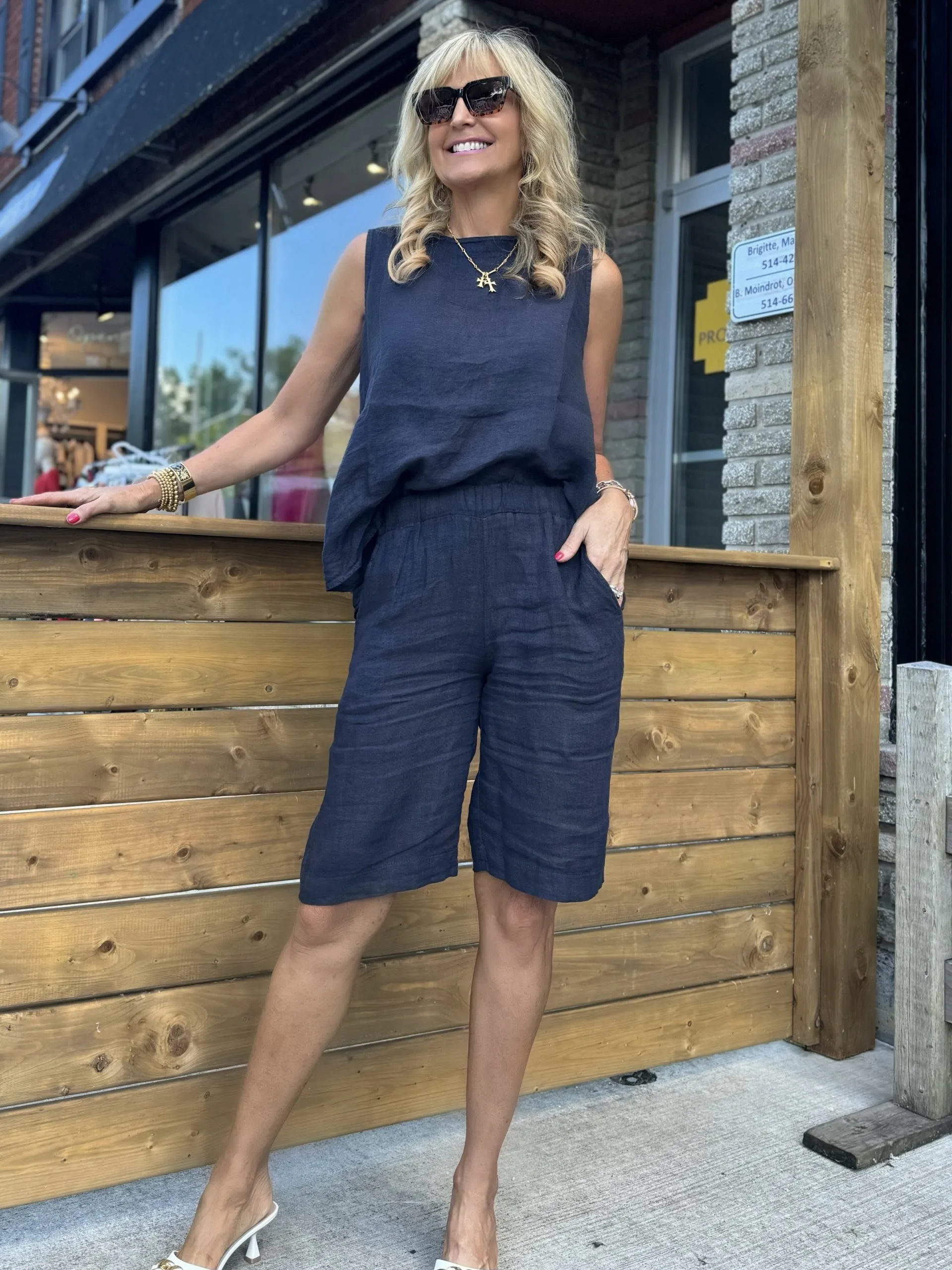 The Perfect Length Linen Shorts | PA632 sold by Artizan