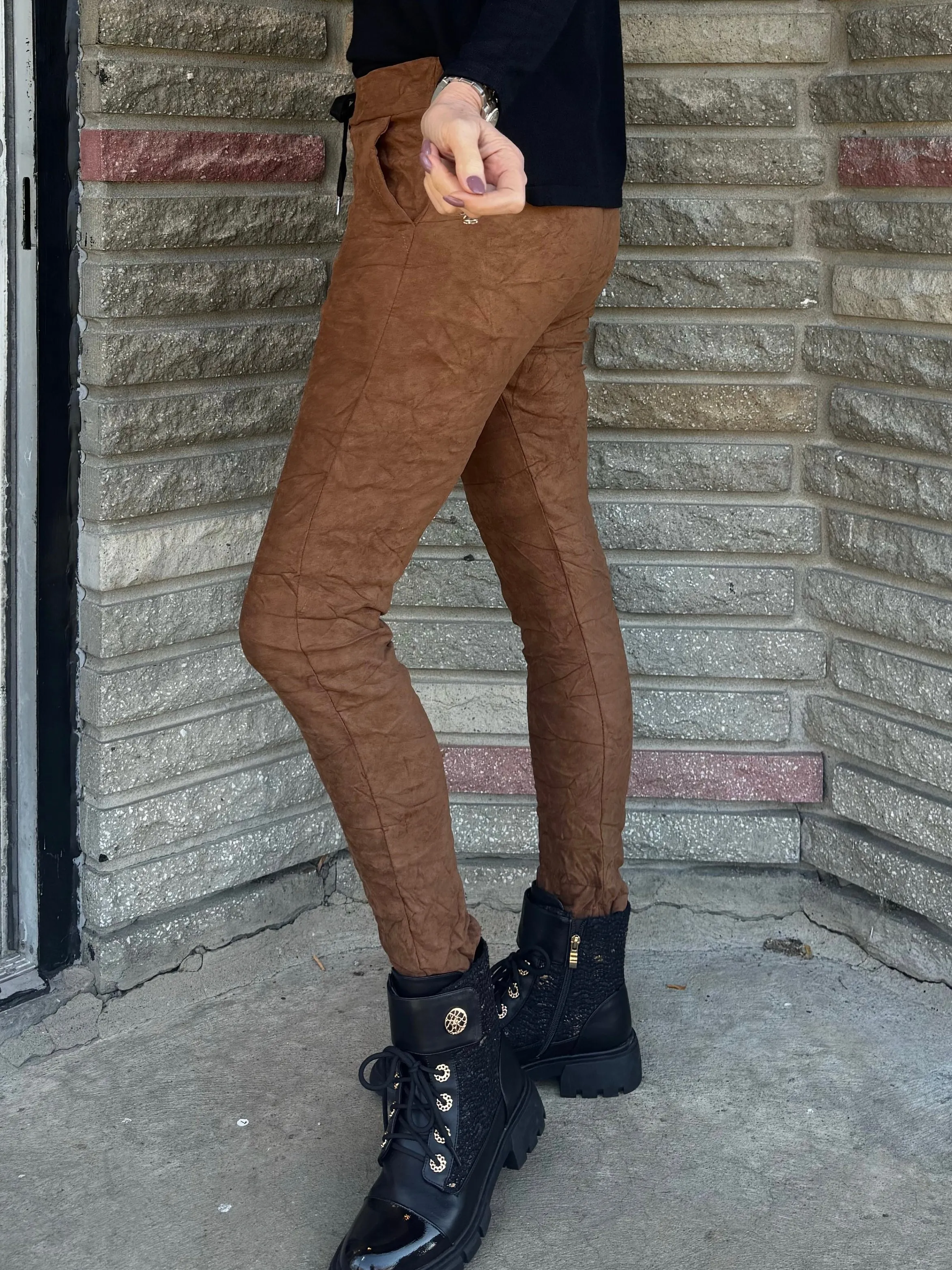 Italian Faux Suede Joggers | PA654 sold by Artizan product image thumbnail 2