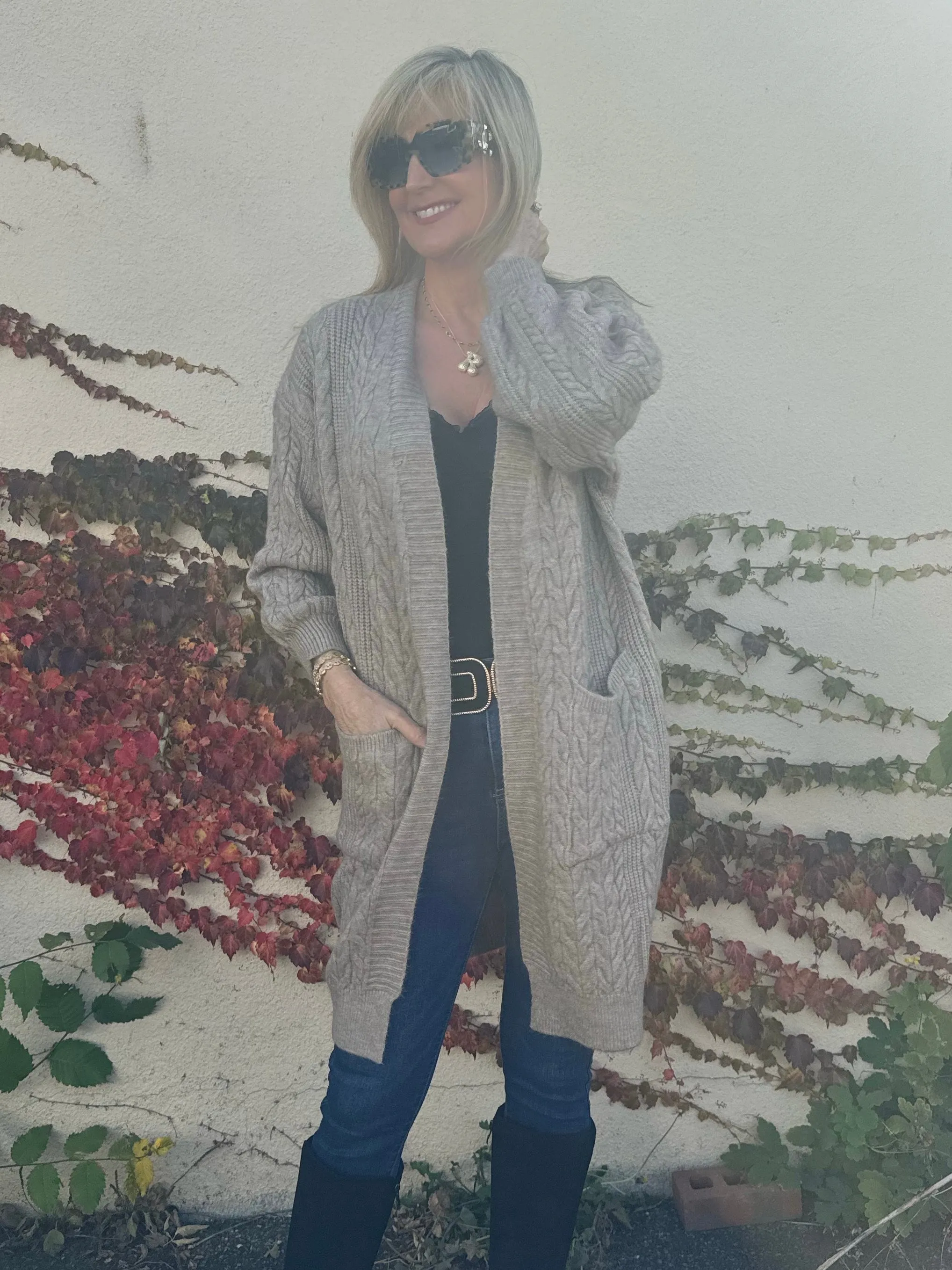 Cassie Cable Knit Cardi | C608 sold by Artizan product image thumbnail 3