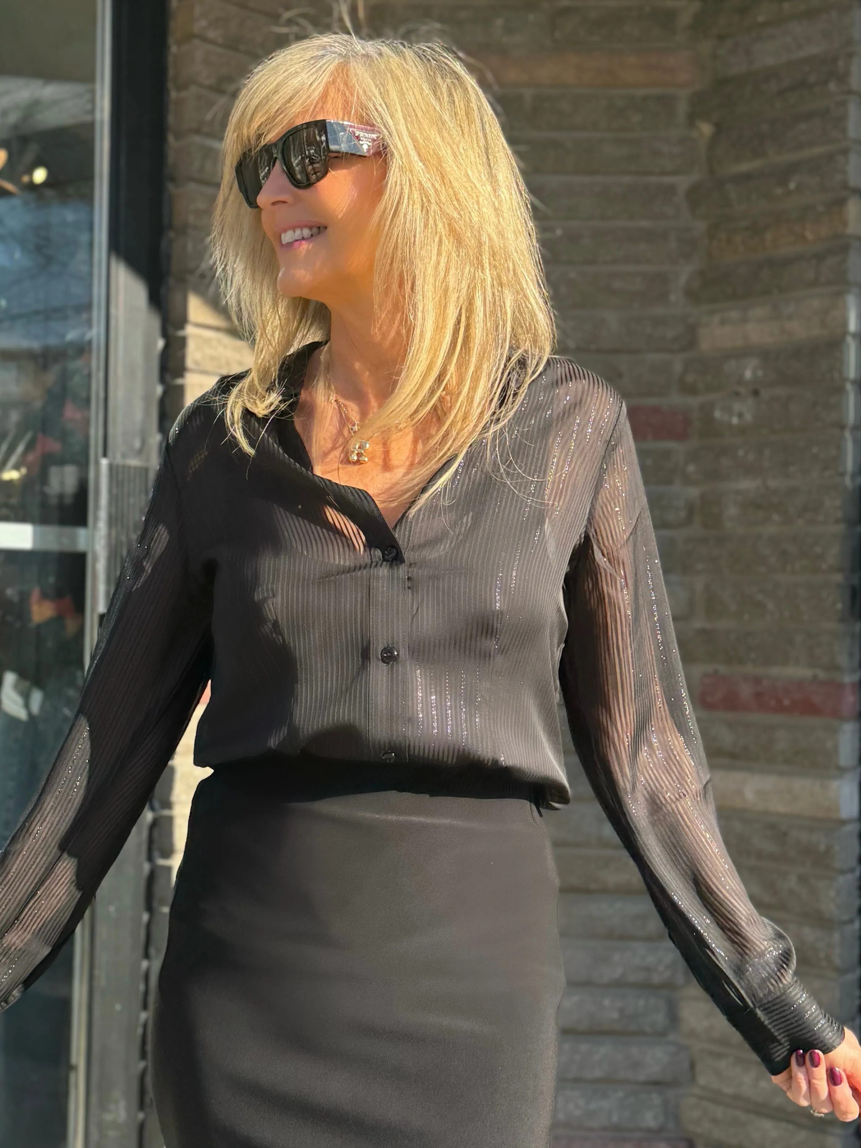 Simple Elegance Sheer Blouse | T712 sold by Artizan