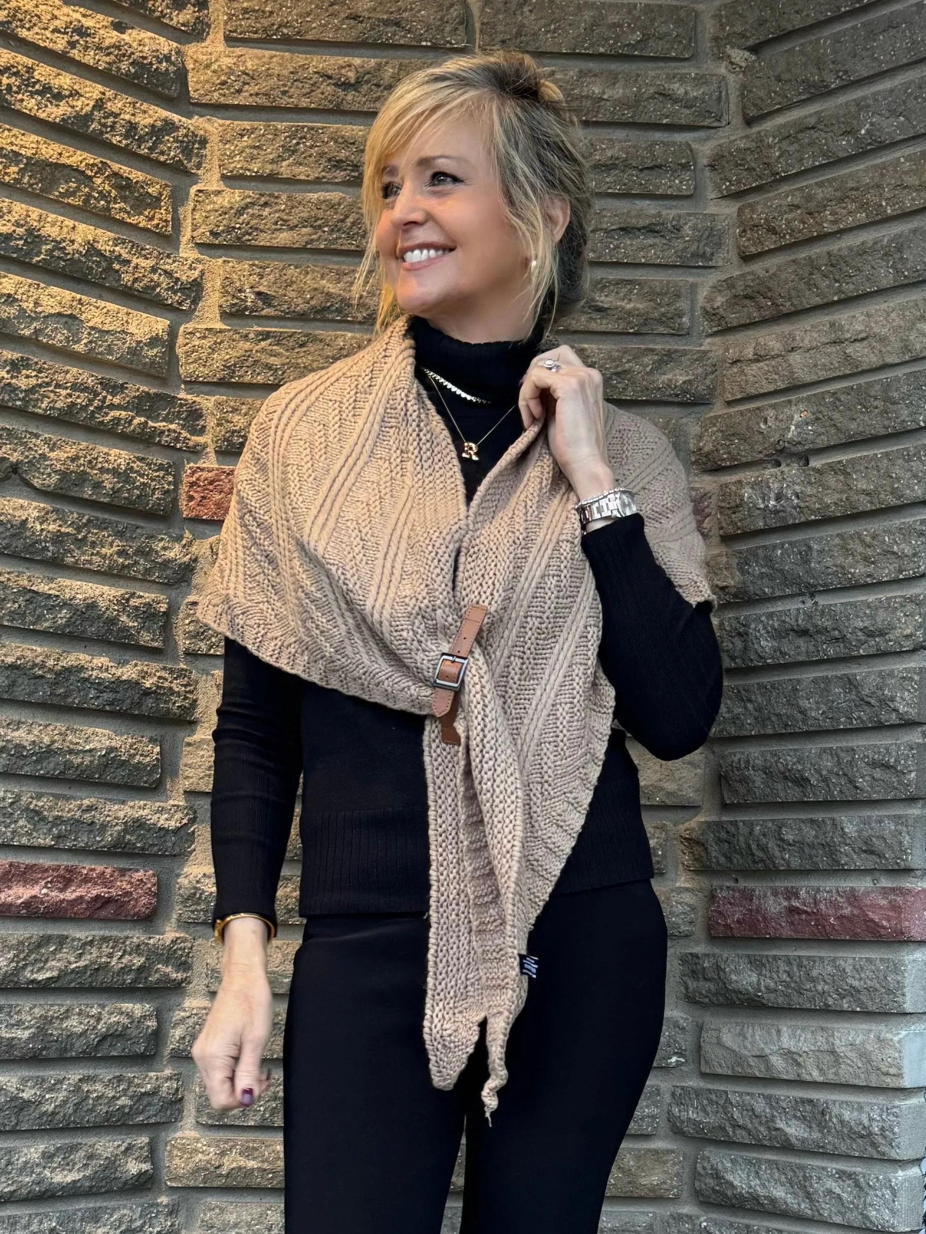 Multi-Way Cable Knit Poncho | PH100 sold by Artizan product image thumbnail 2