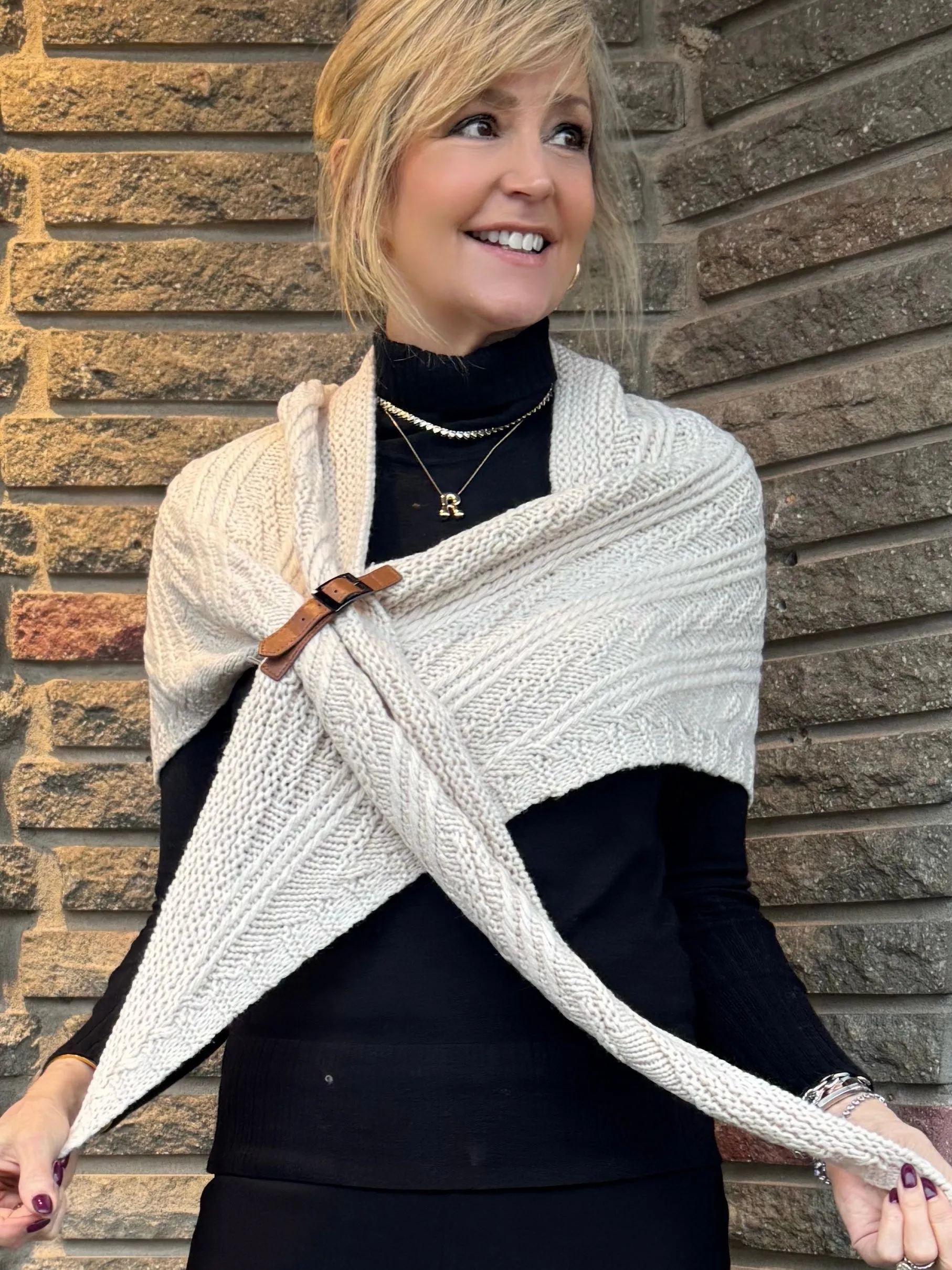 Multi-Way Cable Knit Poncho | PH100 sold by Artizan product image thumbnail 4