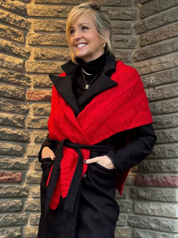 Multi-Way Cable Knit Poncho | PH100 sold by Artizan