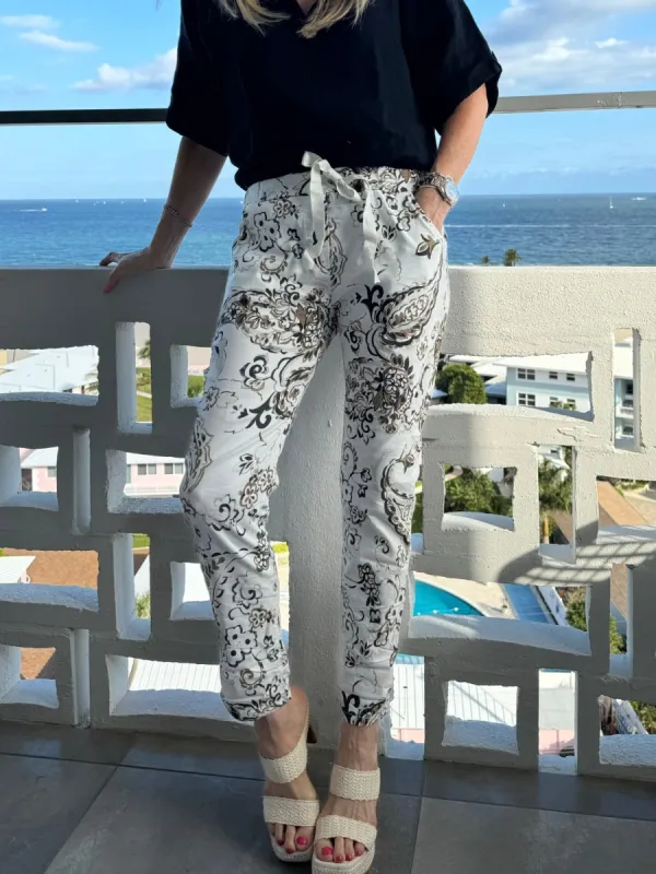 Paisley Print Italian Joggers | PA663 sold by Artizan