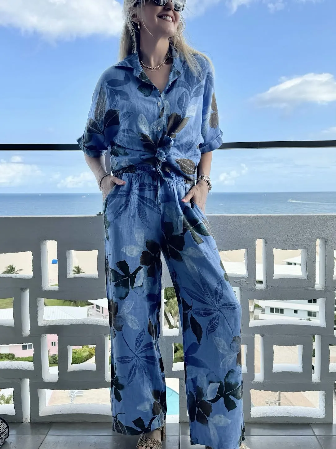 Tropical Vibes Italian Linen Pants | PA662 sold by Artizan