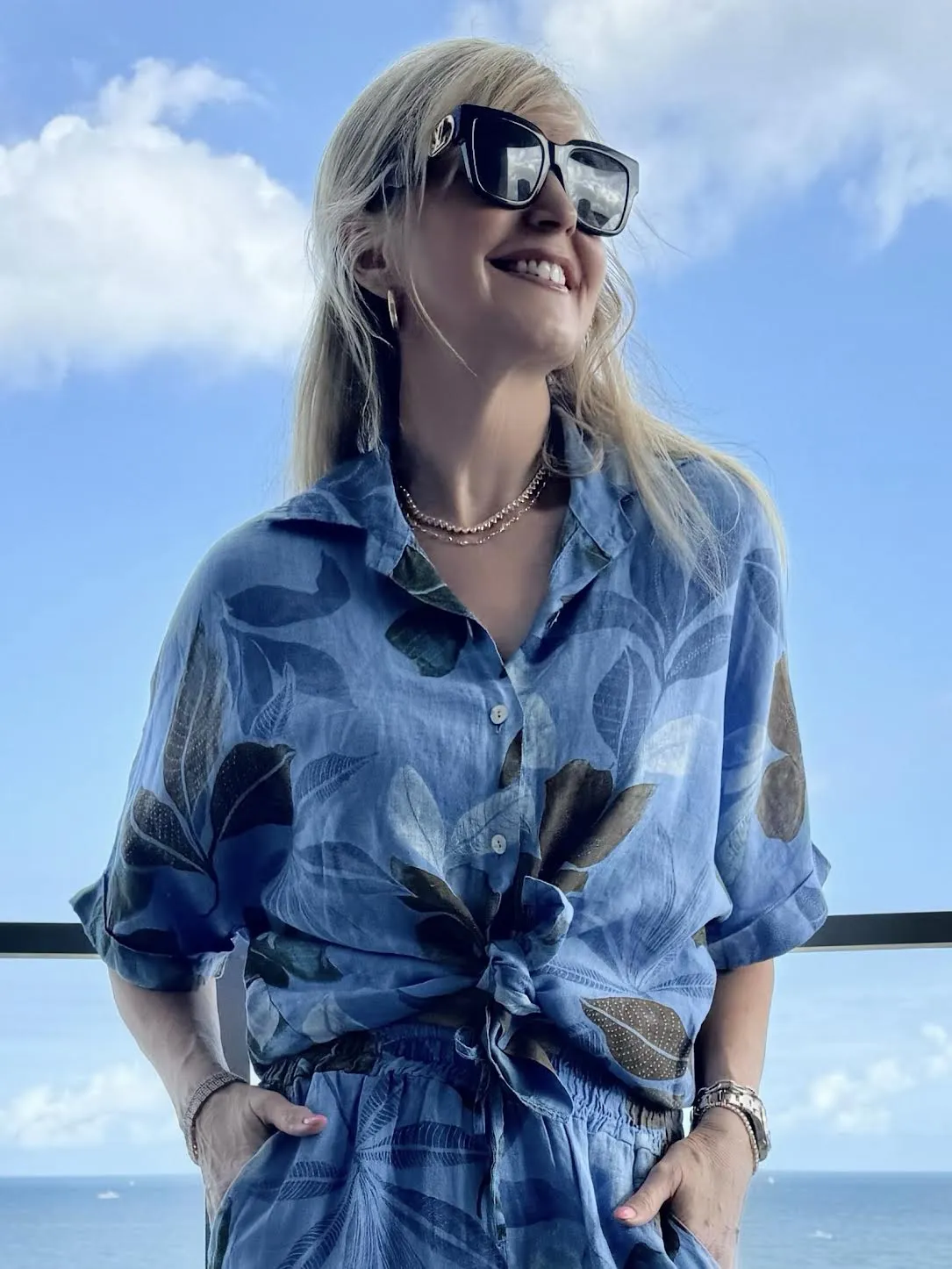 Tropical Vibes Italian Linen Blouse | T729 sold by Artizan product image thumbnail 2