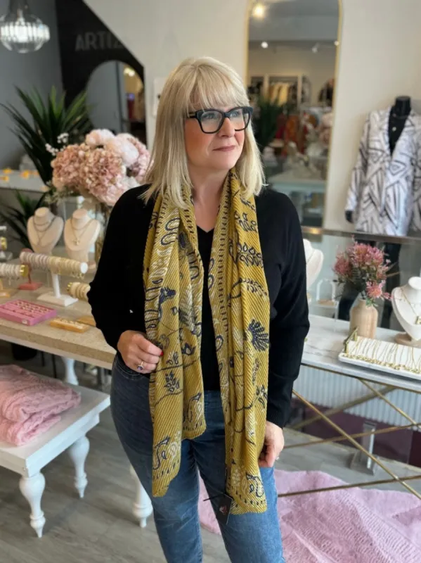 Pretty In Yellow Scarf | SC128 sold by Artizan