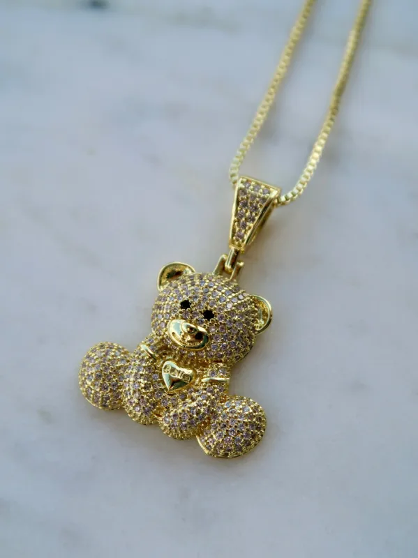 Belle Teddy Bear Necklace sold by Artizan