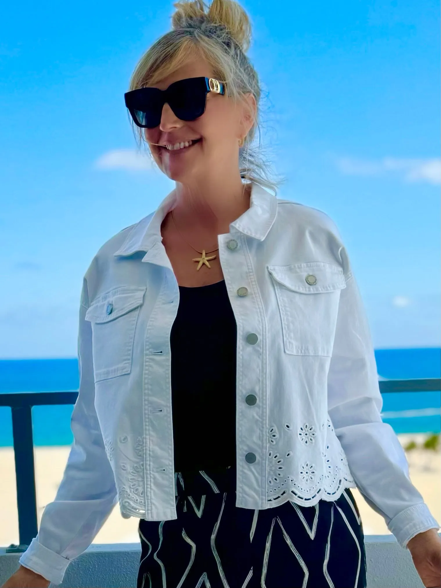 Eyelet Detail Denim Jacket | JK811 sold by Artizan product image thumbnail 2