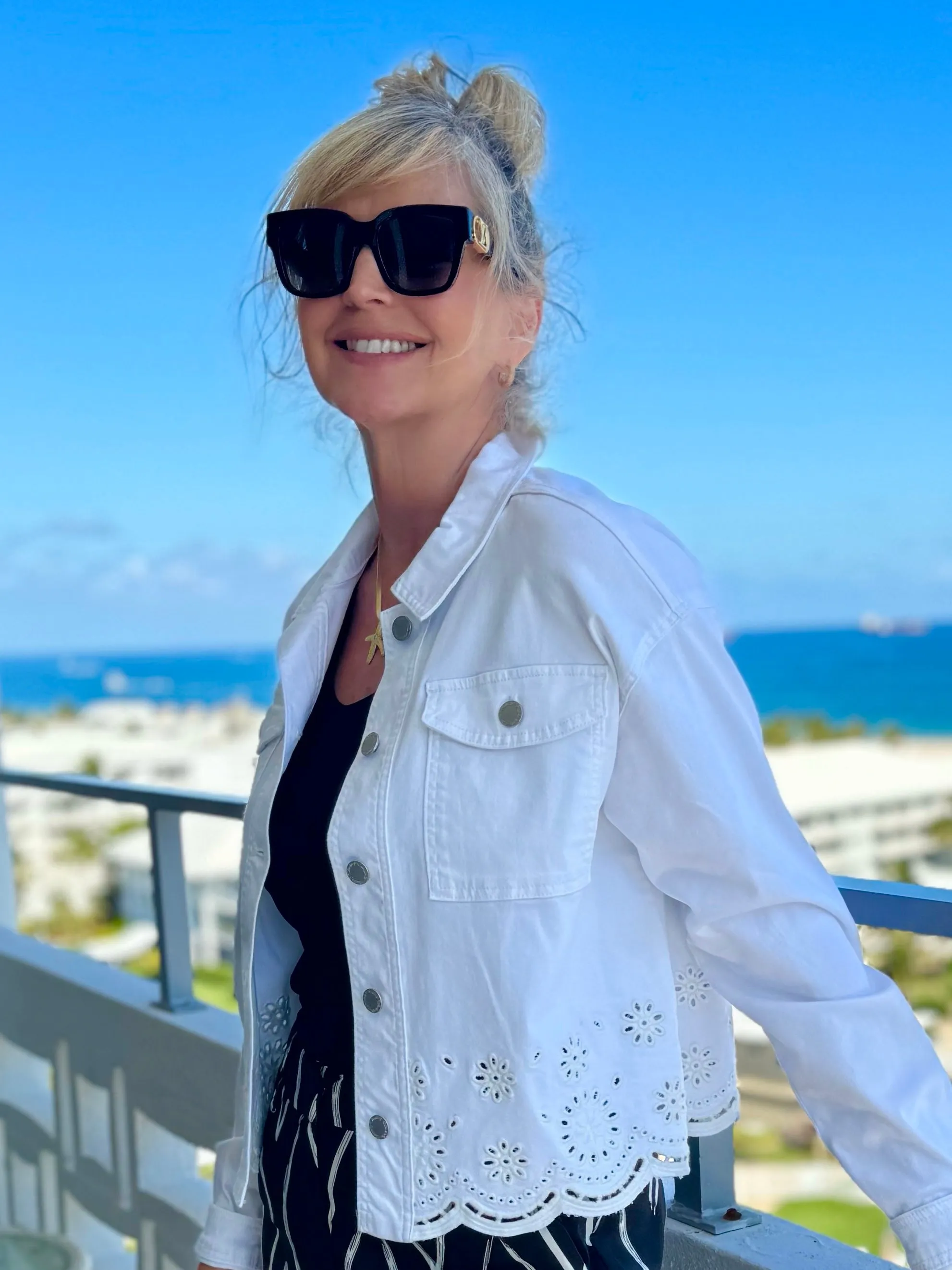 Eyelet Detail Denim Jacket | JK811 sold by Artizan product image thumbnail 3