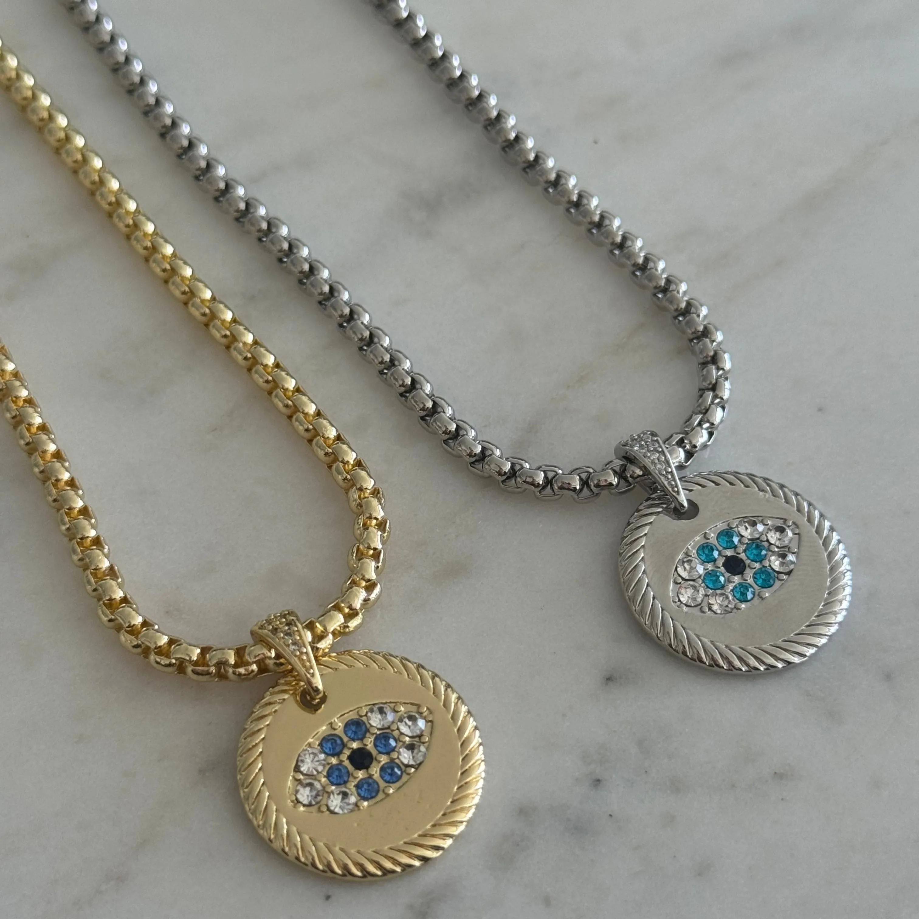 Evil Eye Medallion Necklace sold by Artizan product image thumbnail 4