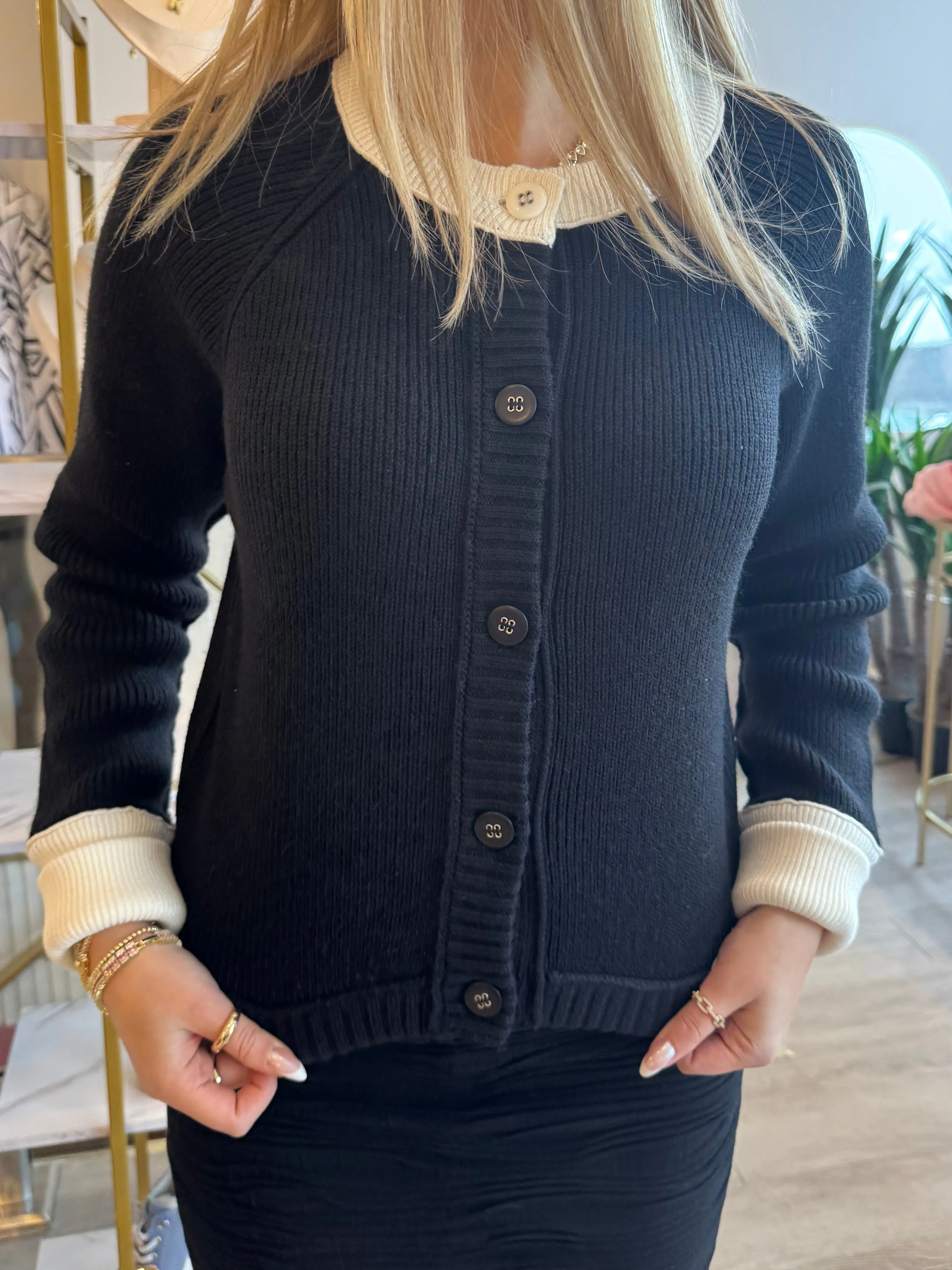 Alexia Two-Tone Cardigan | C614 sold by Artizan product image thumbnail 2