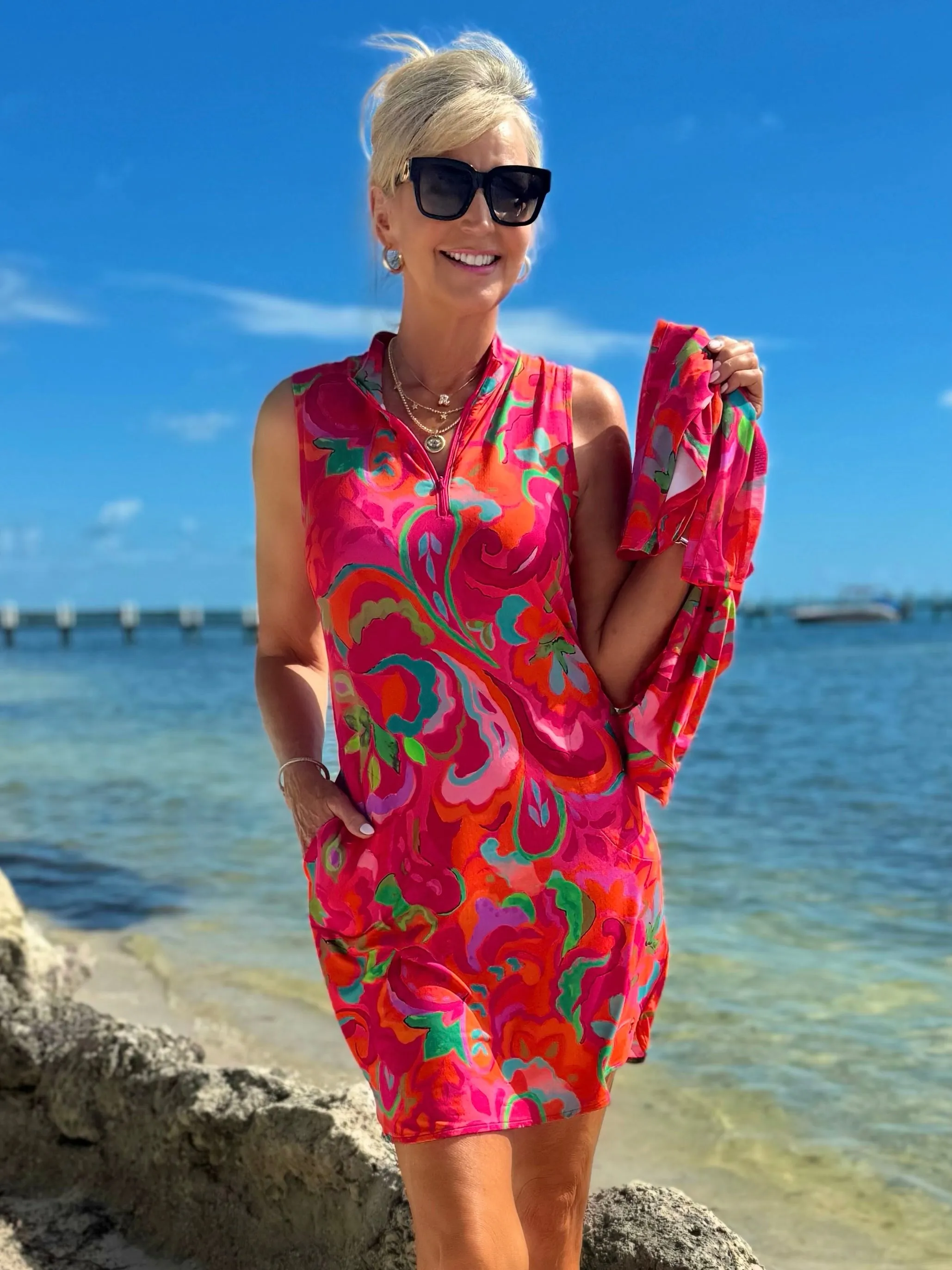 Sleeveless Athleisure Dress With Pockets | D633 sold by Artizan