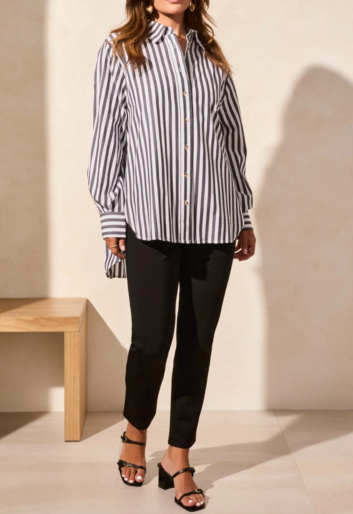 Sassy Striped Button Up Shirt | T674 sold by Artizan product image thumbnail 3