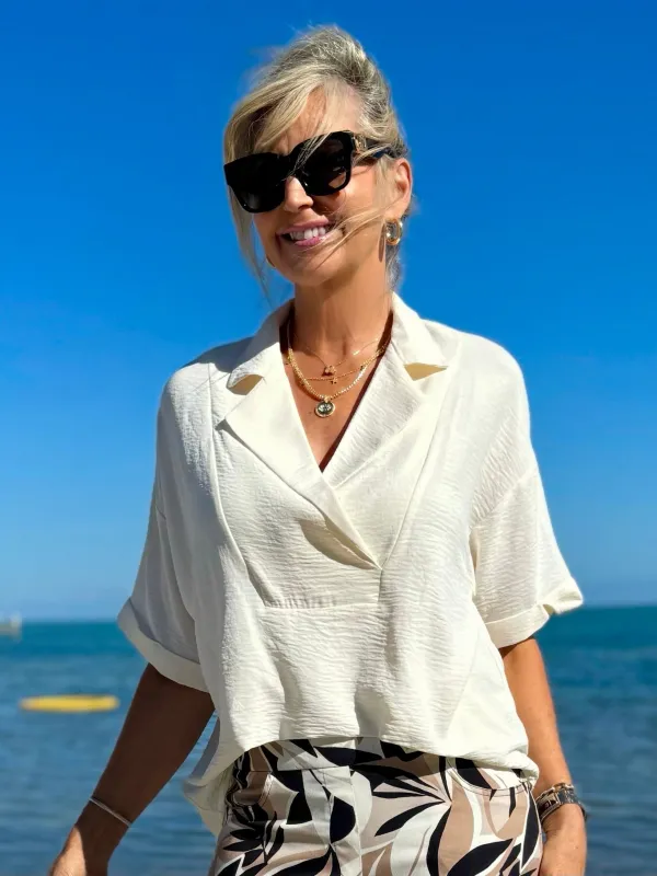 Hi Low Drop Shoulder Top | T672 sold by Artizan